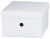 NIPS UNI COLOUR Mehrzweckbox weiß (B 26,5 x T 26,5 x H 16,5 cm), Wellkarton - umweltfreundlich und recycelbar