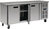 Polar Arbeitstisch mit Kühlschrank, Edelstahl, 3-türig - Kühlmittel: R600a
