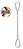Anschlagseil Krangeschirr, 1-strängig, Seil-Ø 12mm, verz, beidseitig Öse, Tragl. 1500kg, Nutzl. 2m