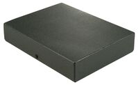 ELBA Dokumentenmappe A4, aus 1,4 mm starker Hartpappe (RC), Füllvermögen: 6 cm (ca. 580 DIN A4-Blätter), mit 3 Einschlagklappen und Druckkopfverschluss, schwarz