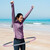 Relaxdays Hula Hoop Reifen, 95cm Ø, Fitnessreifen für Erwachsene, Massagenoppen, zum Abnehmen, Bauchtraining, rosa/grau