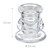 Relaxdays Stabkerzenhalter Glas, 6er Set, geschwungene Kerzenständer für Stabkerzen, H x D: 5,5 x 5,5 cm, transparent