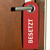 Relaxdays Türschild "Besetzt Frei", 6er Set, WC Schild zum Aufhängen, beidseitig, Bad & Büro, Filz Türhänger, rot/grün
