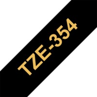 BROTHER szalag TZe-354, Fekete alapon Arany, Laminált, 24mm 0.94", 8 méter