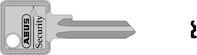 Artikeldetailsicht ABUS ABUS Zylinderschlüsselrohling ungefräst 83/73 Aufdruck: CA.Brill Form: Eckig