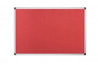 Bi-Office Maya Red Felt Notice Board Alu Frame 60x45cm