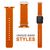 NALIA Silicone Bracelet Ocean Style Smart Watch Strap compatible with Apple Watch Strap Ultra/SE & Series 8/7/6/5/4/3/2/1, 42mm 44mm 45mm 49mm, iWatch Sports-Band Men Women Orange