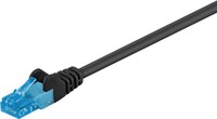 CAT 6A Patchkabel, U/UTP, schwarz, 1.5 m - Kupferleiter (CU), LSZH