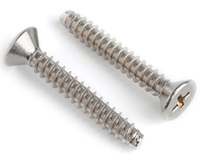 3.5 X 13 PHILLIPS COUNTERSUNK SELF TAPPING SCREW BLUNT POINT DIN 7982F H A2 STAINLESS STEEL