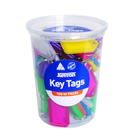 Kevron 56x30mm Assorted Colour Key Tags Pack of 50