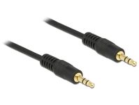 Stereo Jack Cable 3.5 mm 3 pin male <gt/> male 1 m - blackAudio Cables