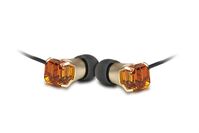 Earphones GEM Collection With Amber Stone Gold