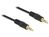 Stereo Jack Cable 3.5 mm 3 pin male <gt/> male 1 m - black Audiokabels