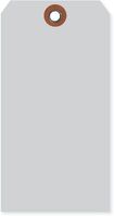Anhängeetiketten - Grau, 8 x 15.5 cm, Manilakarton, Mit Metallöse, Für innen