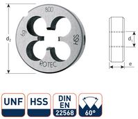 Rotec 364.0028 HSS Ronde Snijplaat DIN 223 UNF 3/4-16