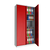 Phoenix Aktenschrank SCL1891GRK aus Stahl mit 2 Türen und 4 Einlegeböden, grauer Korpus und rote Türen mit Schlüsselschloss