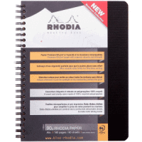 Notizbuch A5+ 80 Blatt Wire-O-Bindung 90g mit Vordruck schwarz