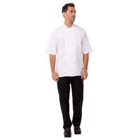 Chef Works Unisex Montreal Cool Vent Short Sleeve Chefs Jacket in White 4XL