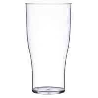 BBP Beer Glasses Polystyrene CE Marked Glasswasher Safe - 570ml - Pack of 48