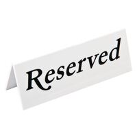 Reserved Table Sign in White Made of Plastic 45(H)x 120(W)x 36(D)mm