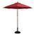 Bolero Round Parasol in Red with Ergonomic Pulley System - 2.37 x 2.5 M