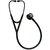 3M™ Littmann® Cardiology IV™ Stethoskop für die Diagnose, Black-Edition Bruststück, Schlauch, Schlauchanschluss und Ohrbügel in Schwarz, 69 cm, 6163