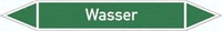 Exemplarische Darstellung: Rohrleitungskennzeichnung (Doppelpfeil), Wasser