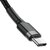 Wytrzymały elastyczny kabel przewód USB-C PD PD 2.0 60W 20V 3A QC3.0 1M czarny-szary