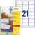 Recycling Adress-Etiketten, A4, 63,5 x 38,1 mm, 100 Bogen/2.100 Etiketten, naturweiß