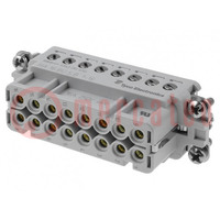 Connector: HDC; female; HTS HA; PIN: 16; size 5; 16A; 250V; -40÷125°C