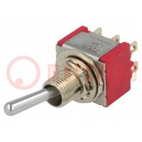 Switch: toggle; Pos: 2; DPDT; ON-ON; 2A/250VAC; 5A/28VDC; -30÷85°C