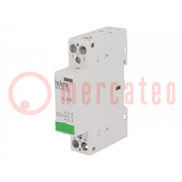 Contactor: 2-pole installation; 20A; 24VAC; NO x2