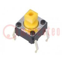 Microswitch TACT; SPST-NO; Pos: 2; 0.05A/24VDC; THT; none; 1.47N