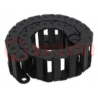 Cable chain; LIGHT; Bend.rad: 75mm; L: 990mm; Int.height: 25mm