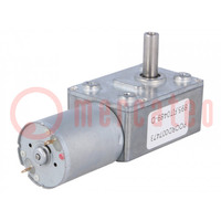 Motor: DC; with worm gear; 6÷15VDC; 1A; Shaft: D spring; 32rpm; 6mm