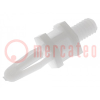 Assembly stud; polyamide; L: 6.4mm; screwed rod,snap fastener