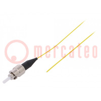 Pigitail a fibra ottica; ST/UPC; 1m; Cavo Ottico: 900um; giallo