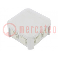 Enclosure: junction box; X: 90mm; Y: 90mm; Z: 52mm; polypropylene PP