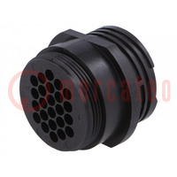 Plug; male; PIN: 24; w/o contacts; CPC Series 1; for cable; size 23