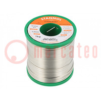 Soldering wire; Sn99,3Cu0,7; 1.5mm; 1kg; lead free; reel; 227°C