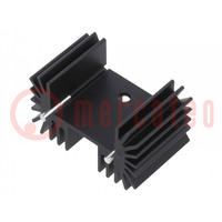 Heatsink: extruded; TO218,TO220,TO247; black; L: 25mm; W: 42mm; R