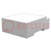 Enclosure: for DIN rail mounting; Y: 90mm; X: 71.1mm; Z: 32mm; grey