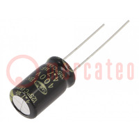 Kondensator: elektrolytisch; THT; 4,7uF; 400VDC; Ø10x16mm; ±20%