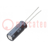 Condensateur: électrolytique; low ESR; THT; 1000uF; 10VDC; Ø8x20mm