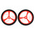 Wheel; red; Shaft: D spring; push-in; Ø: 40mm; Shaft dia: 3mm; W: 7mm