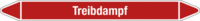 Rohrmarkierer ohne Gefahrenpiktogramm - Treibdampf, Rot, 3.7 x 35.5 cm, Seton