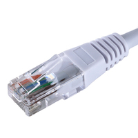 Cablenet 0.3m Cat5e RJ45 White U/UTP PVC 24AWG Flush Moulded Booted Patch Lead