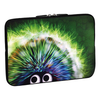 PEDEA Design Schutzhülle: green hedgehog 13,3 Zoll (33,8 cm) Notebook Laptop Tasche