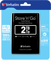 Verbatim Portables Festplattenlaufwerk Store 'n' Go USB 3.0, 2 TB, Schwarz