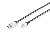 Ednet 84489 cable HDMI 2 m HDMI tipo D (Micro) HDMI tipo A (Estándar) Negro, Plata